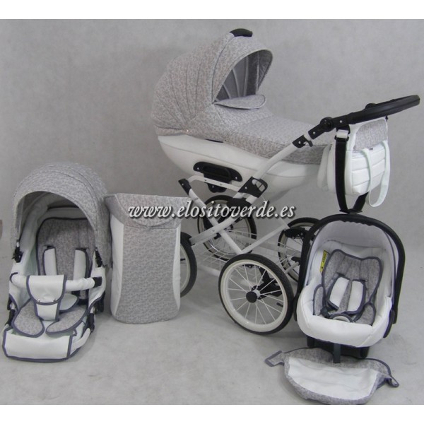 Carrito Bebé 3 piezas Chloe Rita Luxury Gris...