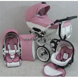 Carrito Bebé 3 piezas Chloe Rita Luxury Fucsia flores ECO...