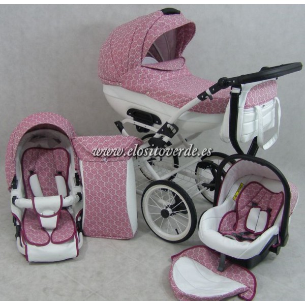 Carrito Bebé 3 piezas Chloe Rita Luxury Fucsia...