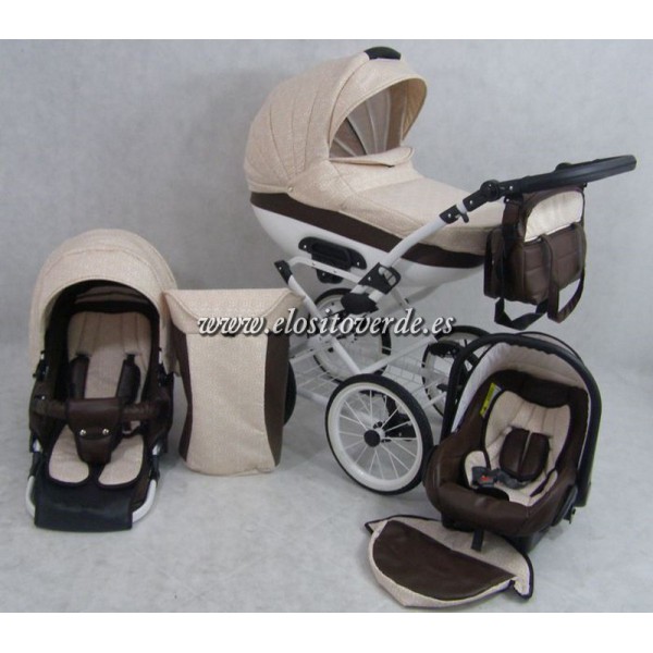 Carrito Bebé 3 piezas Chloe Rita Luxury Beige...