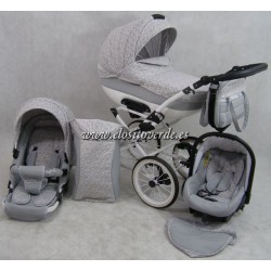Carrito Bebé 3 piezas Chloe Rita Luxury Gris Perla ECO...