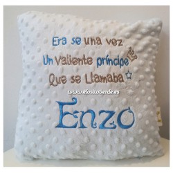 Cojín Topitos bebé Cuento Era sé una Vez Personalizado.