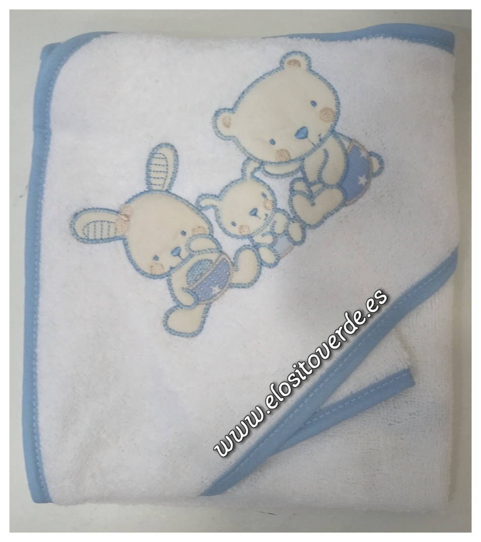 Capa de baño  azul oso conejo bebe manopla bordada con nombre 2 (2).jpg