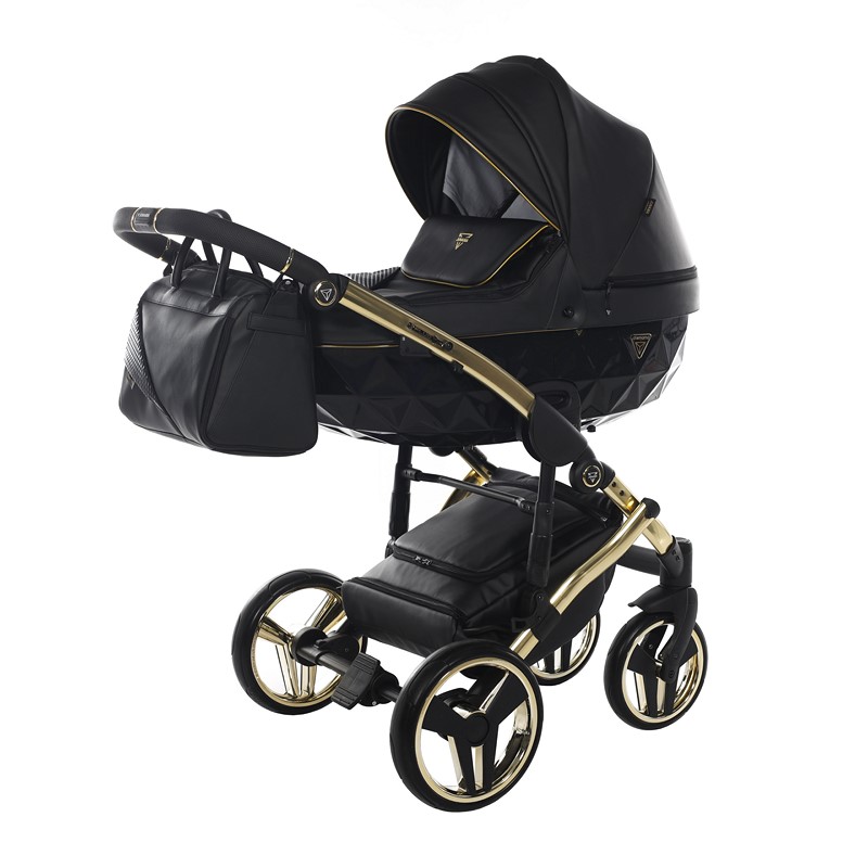 Junama Fluo line V2 diamond negro dorado carro de bebé