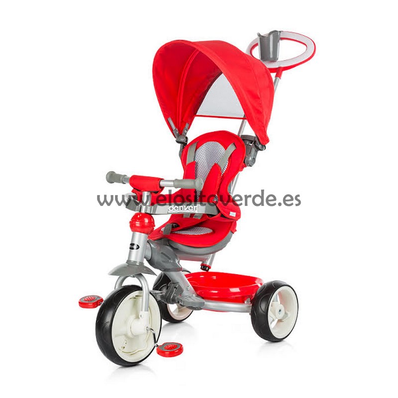 Triciclo  denver Rojo Calidad con asa de transporte y cesta de carga.jpg