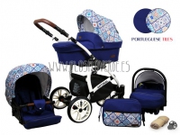 Optimal carro de bebé 3 en 1 azulejo azulejo portugués