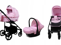 Traillux Rosa Electrico Carro de bebé 3 en 1 BabyLux