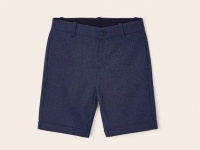 Pantalón corto con cintura ajustable en lino para niño